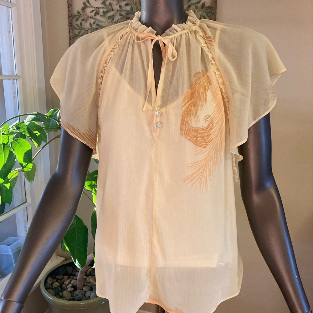NWOT Dex chiffon top including camisole.